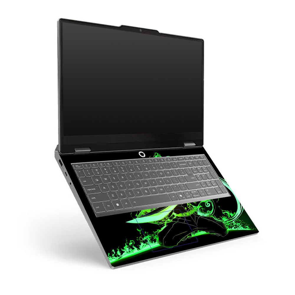 Lenovo LOQ Essential 15ARP11 Green Flame Swordsman 3D Laptop Skin