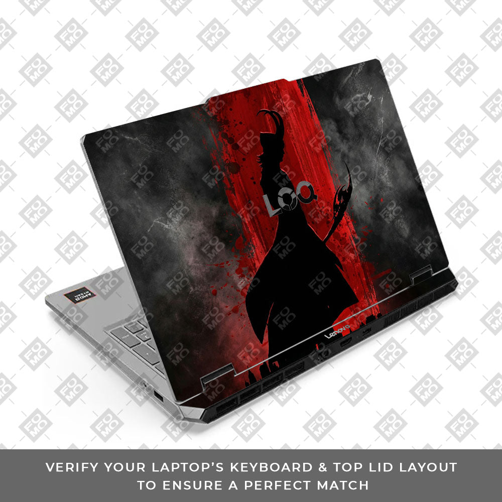 Lenovo LOQ Essential 15ARP11 Red Villain Silhouette Laptop Skin