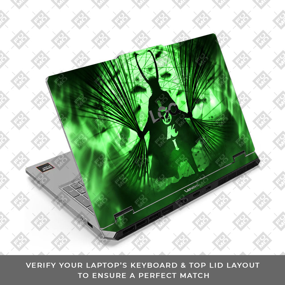 Lenovo LOQ Essential 15ARP11 Green Aura Trickster Laptop Skin