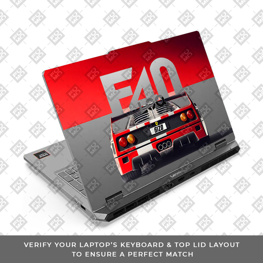 Transparent Lenovo LOQ Essential 15ARP11 Retro Italian Supercar Laptop Skin