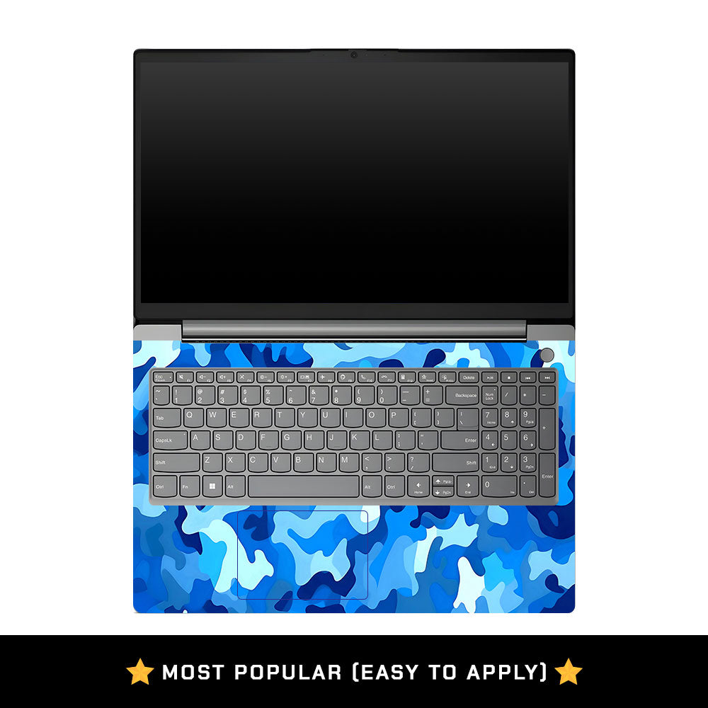 Lenovo V15 G4 Arctic Blue Camo Pattern Laptop Skin