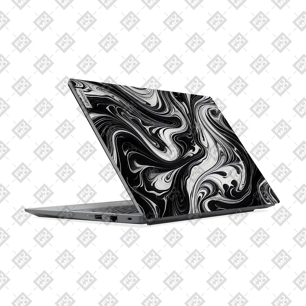 Lenovo V15 G4 Black and White Marble Laptop Skin