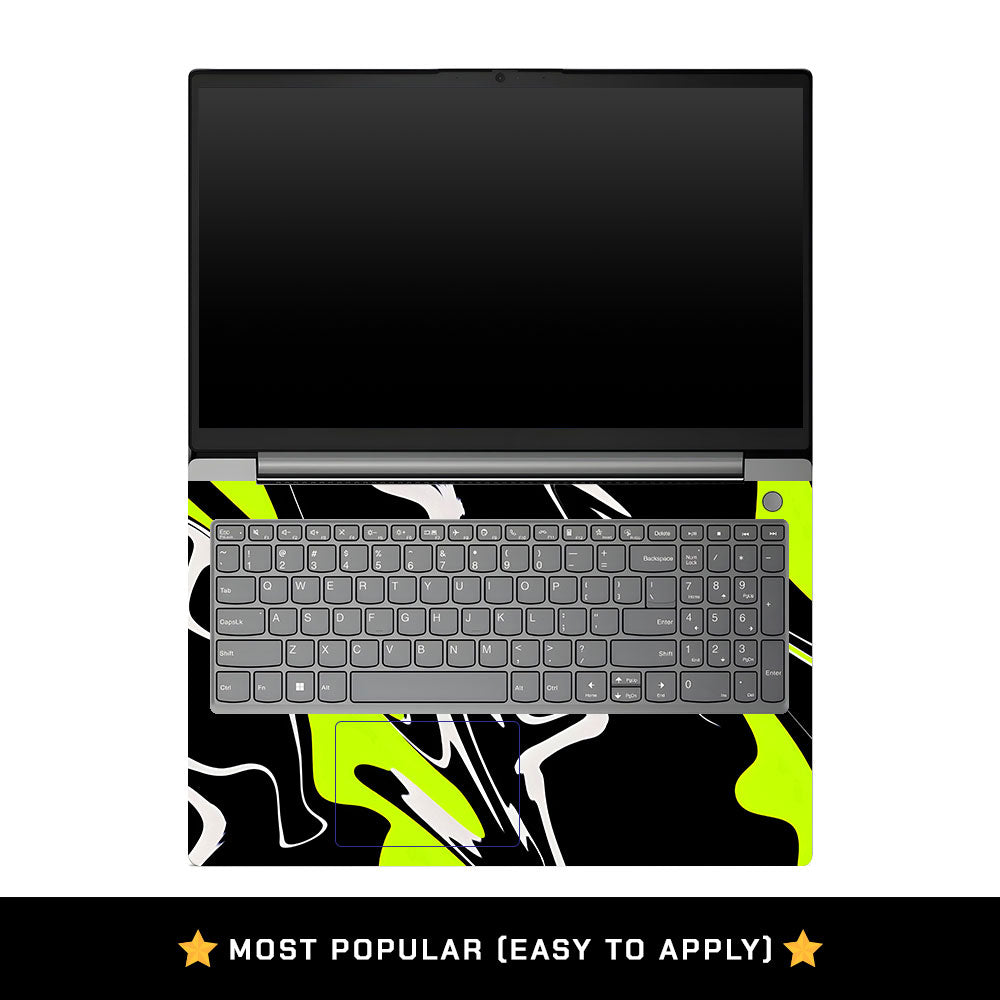 Lenovo V15 G4 Neon Green and Black Patterns Laptop Skin