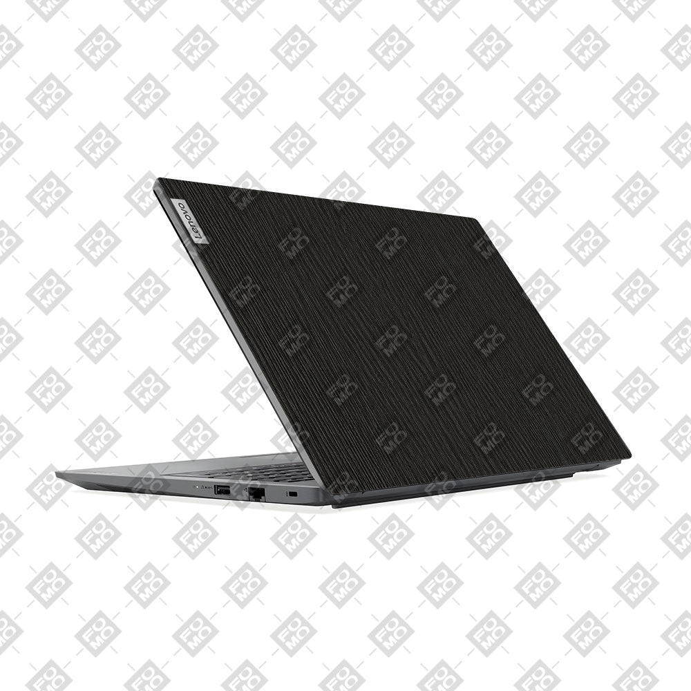 Lenovo V15 G4 Textured Black Wood Laptop Skin