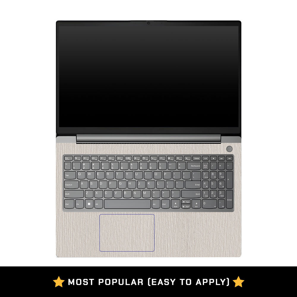 Lenovo V15 G4 Textured White Wood Laptop Skin