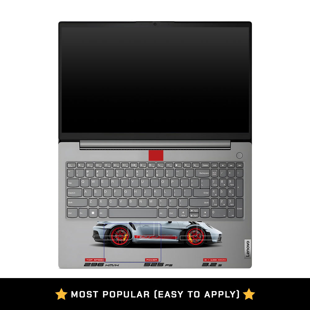 Transparent Lenovo V15 G4 Track Racing Machine Laptop Skin