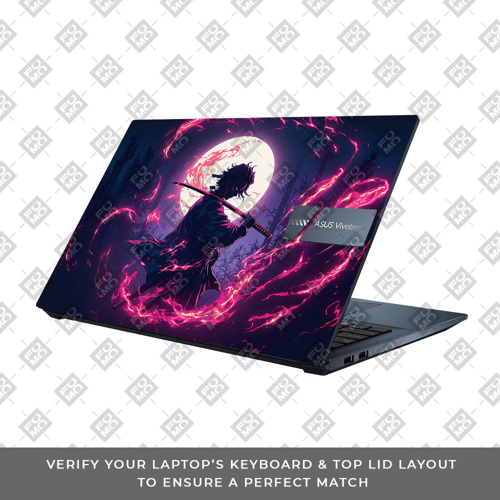 Tanjiro's Flame of Ember Asus Vivobook Pro 15 M6500QC & M6500QH Laptop Skin