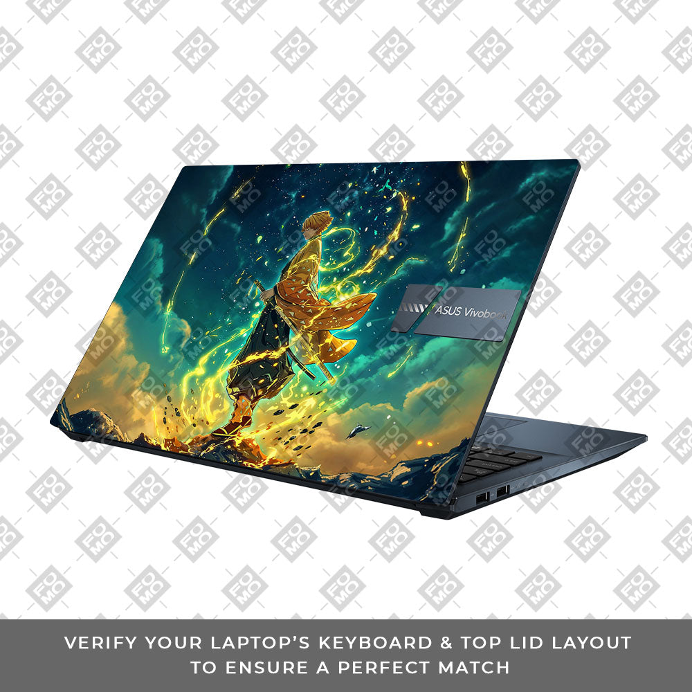 Zenitsu Thunder God Asus Vivobook Pro 15 M6500QC & M6500QH Laptop Skin