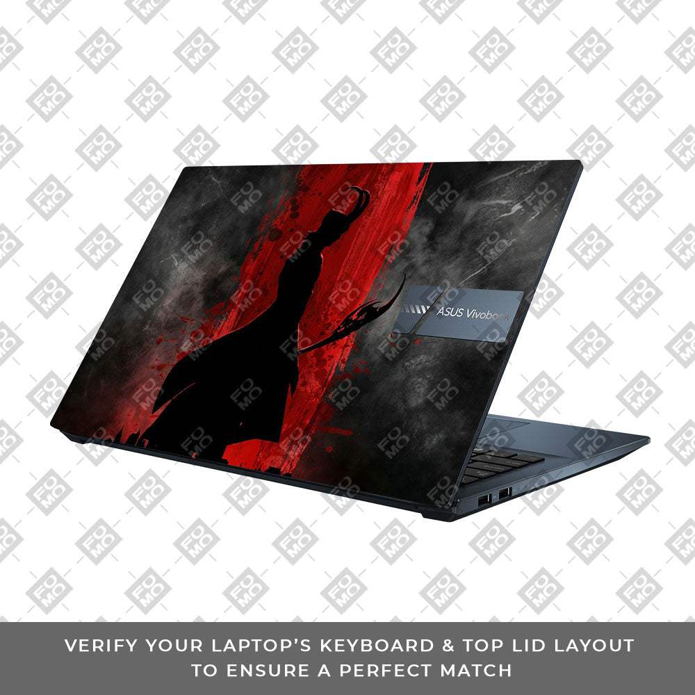 Loki Silhouette Red Strike Asus Vivobook Pro 15 M6500QC & M6500QH Laptop Skin
