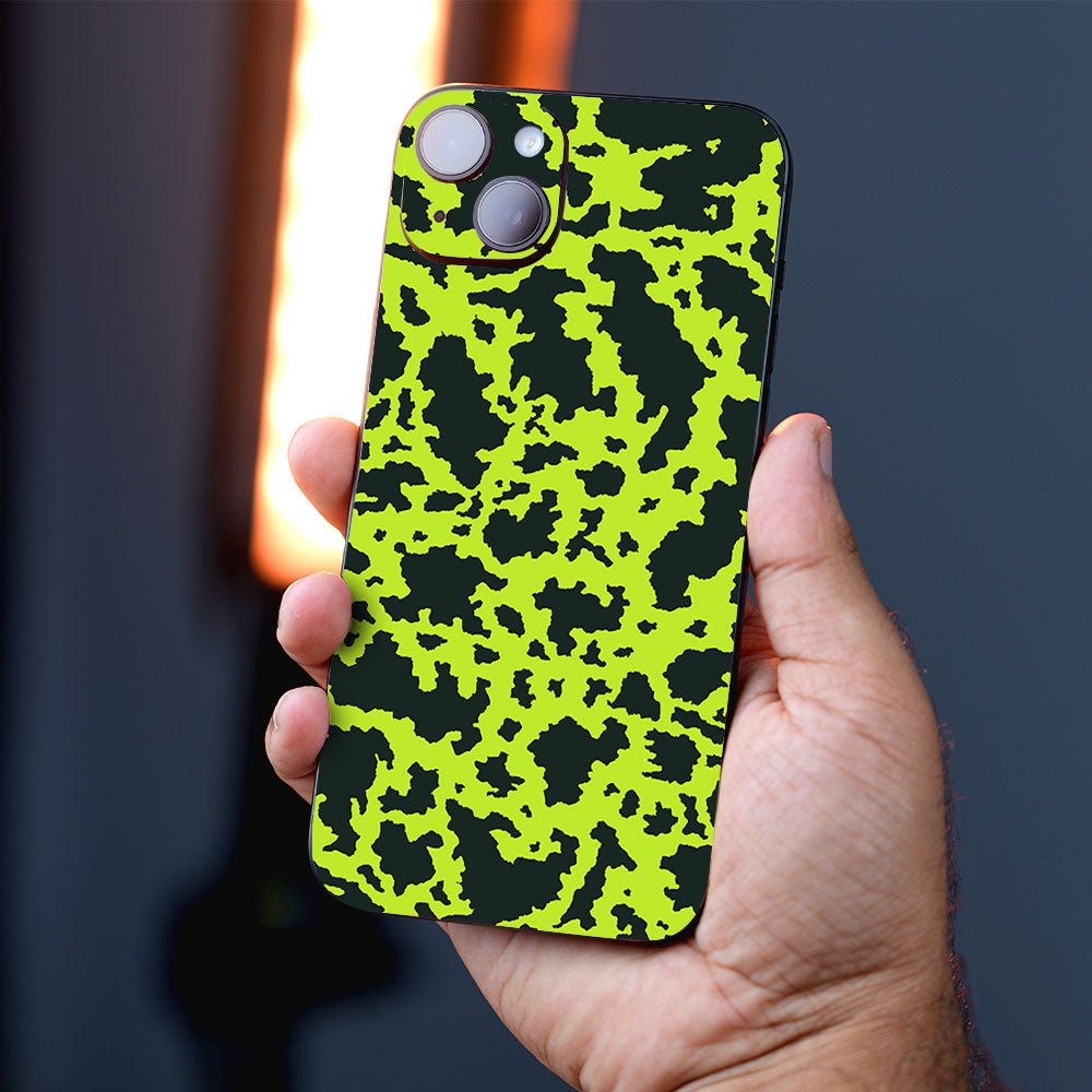 Neon Green Splatter Mobile Skins