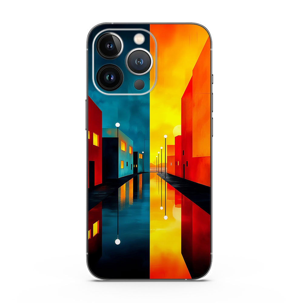 Fomo Store Mobile Skins Miscellaneous Split City Sunset and Night