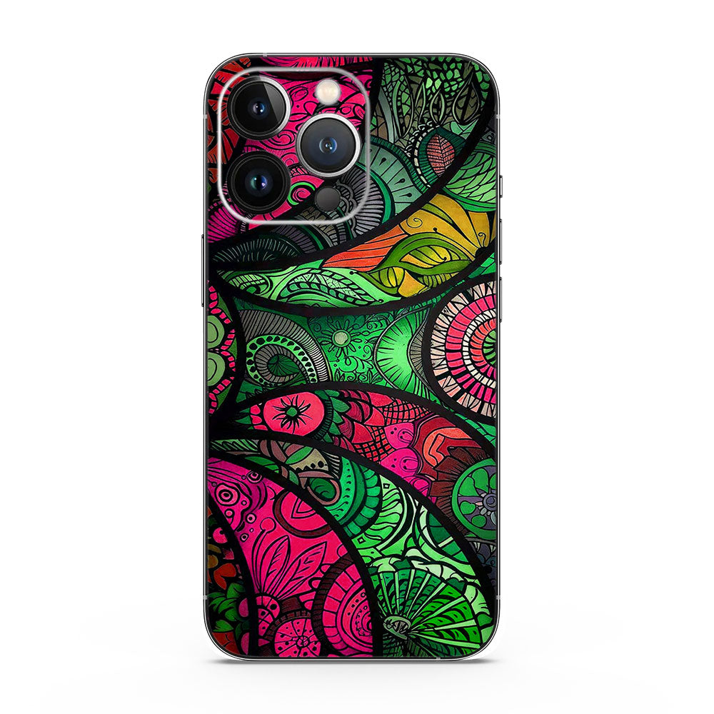 Fomo Store Mobile Skins Miscellaneous Color Bloom in Glass Abstract