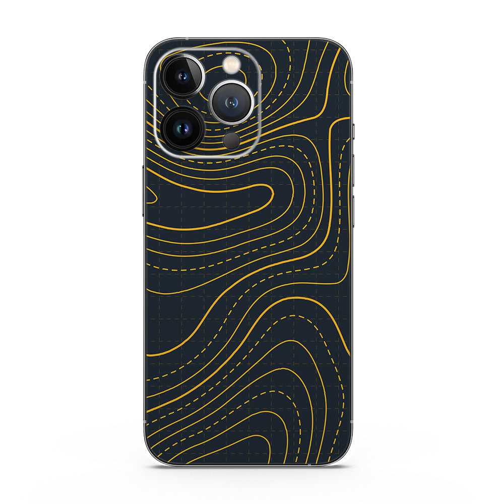 Fomo Store Mobile Skins Miscellaneous Yellow Contour Lines