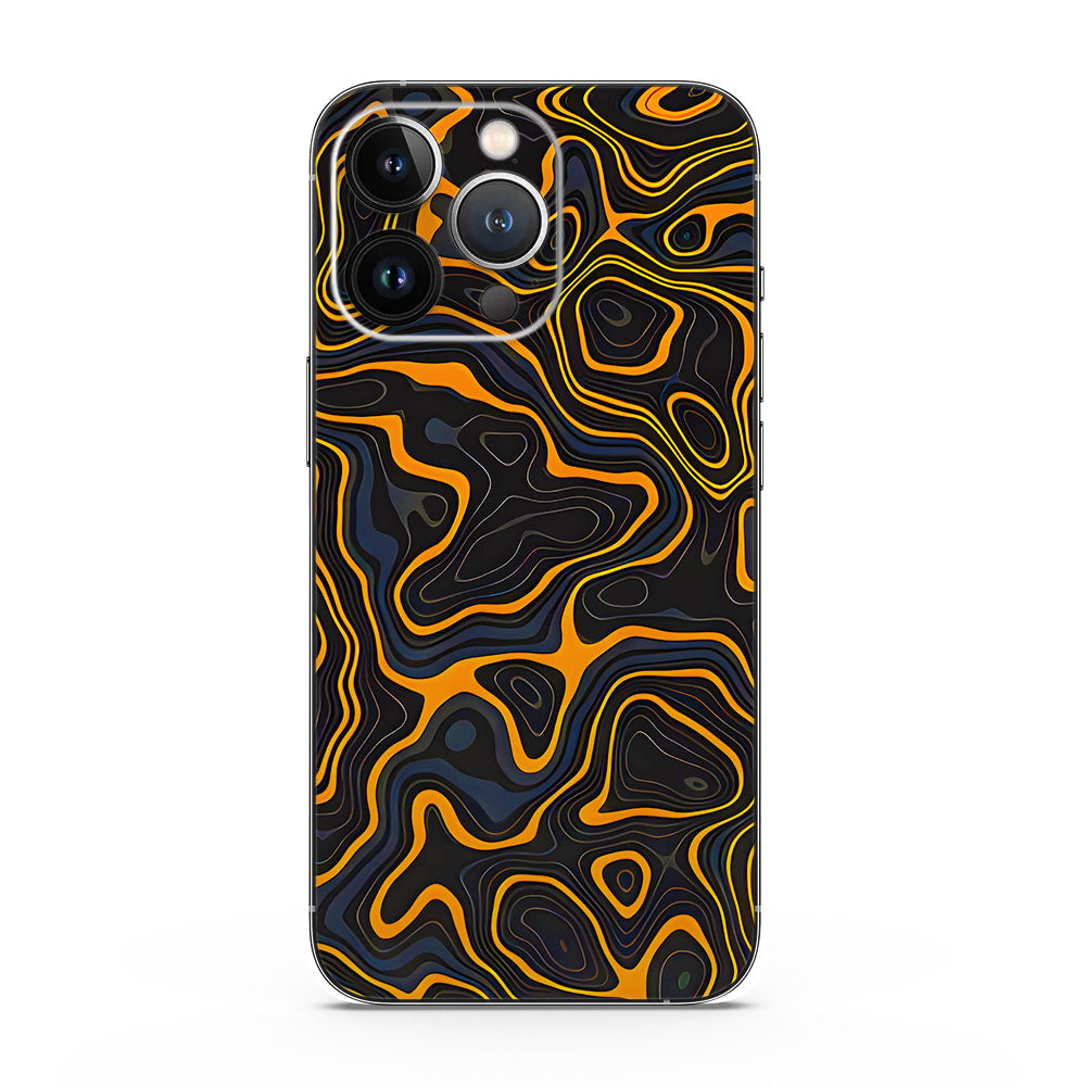 Fomo Store Mobile Skins Miscellaneous Amber Topographic Waves