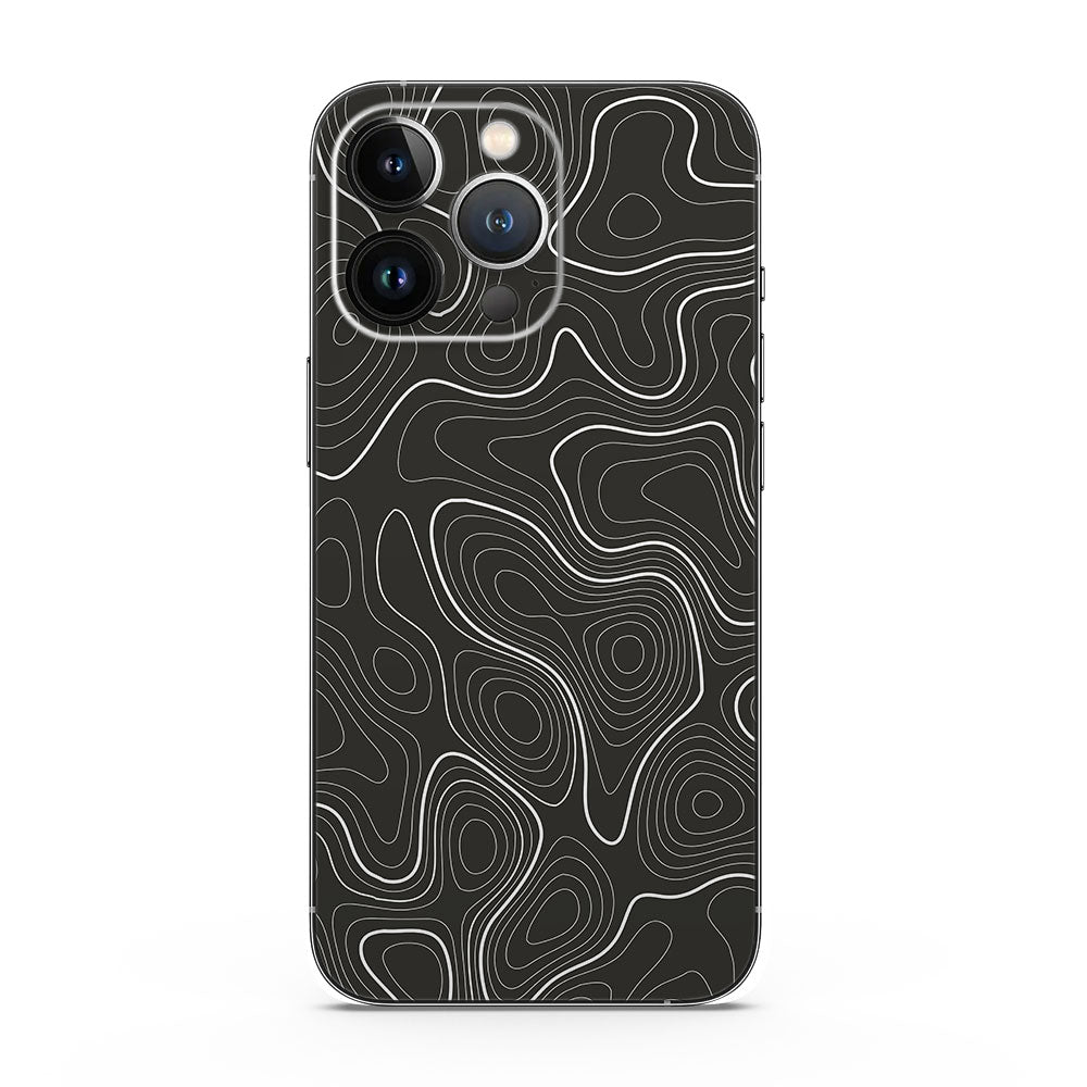 Fomo Store Mobile Skins Miscellaneous Greyscale Topographic Lines