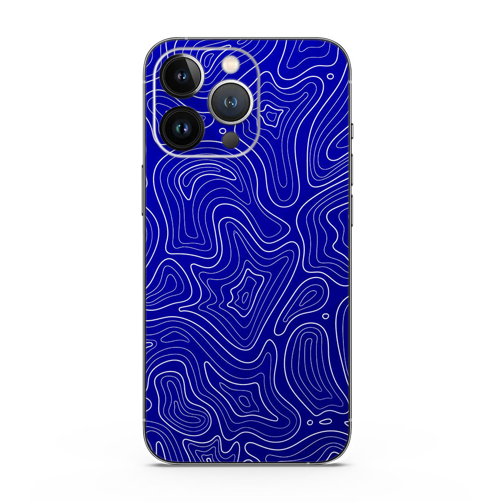 Fomo Store Mobile Skins Miscellaneous Deep Blue Contour Depths