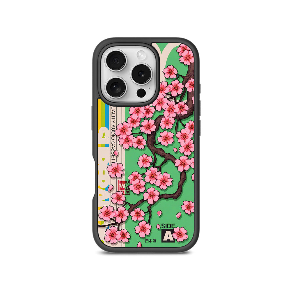 Retro Sakura Blossom Skin with Shockguard Armour Magsafe Case for Apple iPhone 16 Pro Max