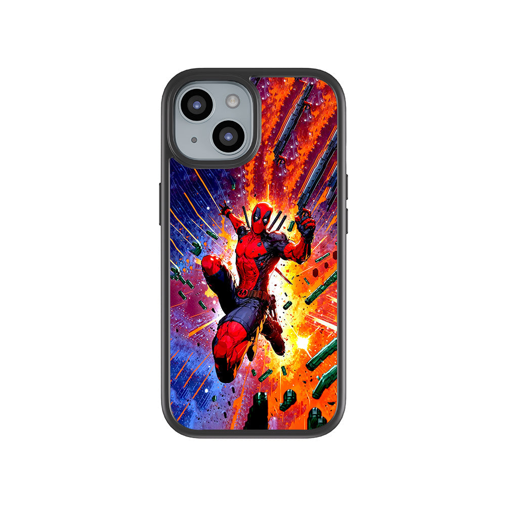 Deadpool Crimson Skin with Shockguard Armour Magsafe Case for Apple iPhone 15