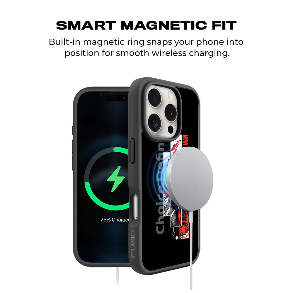 Spiderman Choices Defines Skin with Shockguard Armour Magsafe Case for Apple iPhone 16 Pro Max