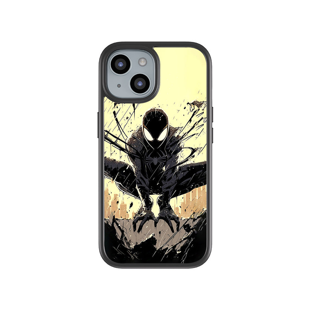 The Venomous Shadow in Black Silence Skin with Shockguard Armour Magsafe Case for Apple iPhone 15 Plus