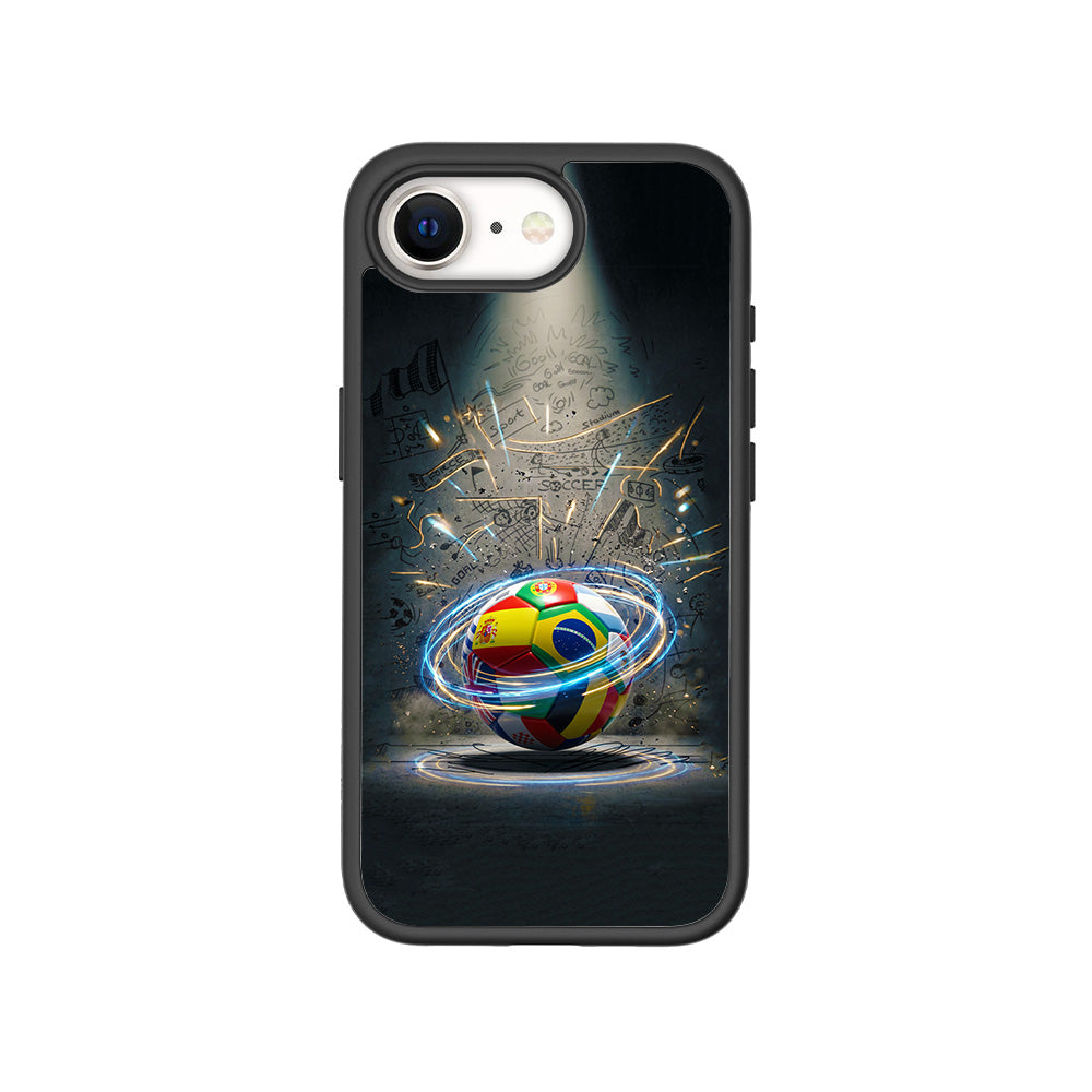 World Football Nations Sports 3D Skin with Shockguard Armour Magsafe Case for Apple iPhone 16E