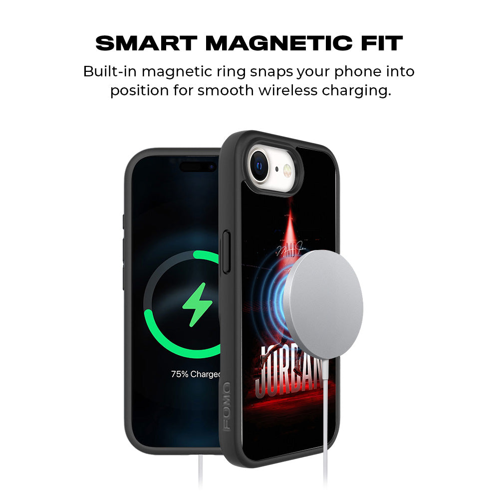 Jordan 23 Spotlight Basketball Sports 3D Skin with Shockguard Armour Magsafe Case for Apple iPhone 16E