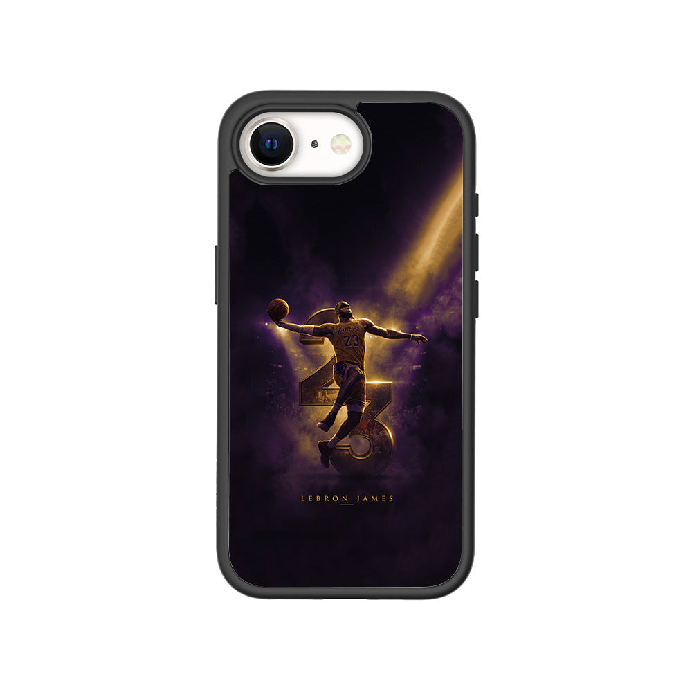 LeBron James King 23 Basketball Sports 3D Skin with Shockguard Armour Magsafe Case for Apple iPhone 16E