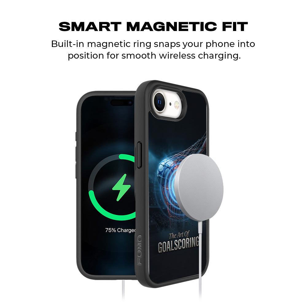 The Art of Goal Scoring Football Sports 3D Skin with Shockguard Armour Magsafe Case for Apple iPhone 16E