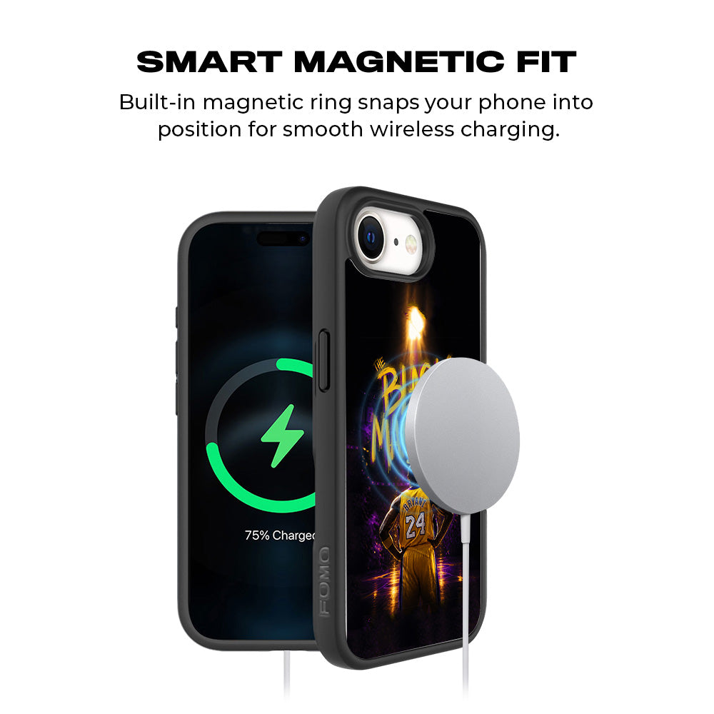 Black Mamba 24 Basketball Sports 3D Skin with Shockguard Armour Magsafe Case for Apple iPhone 16E