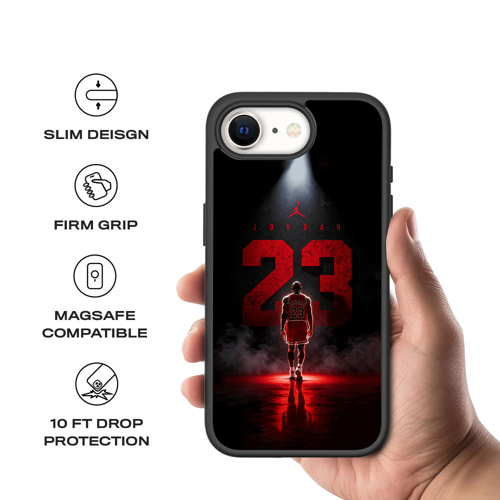 Michael Jordan Legacy Sports 3D Skin with Shockguard Armour Magsafe Case for Apple iPhone 16E