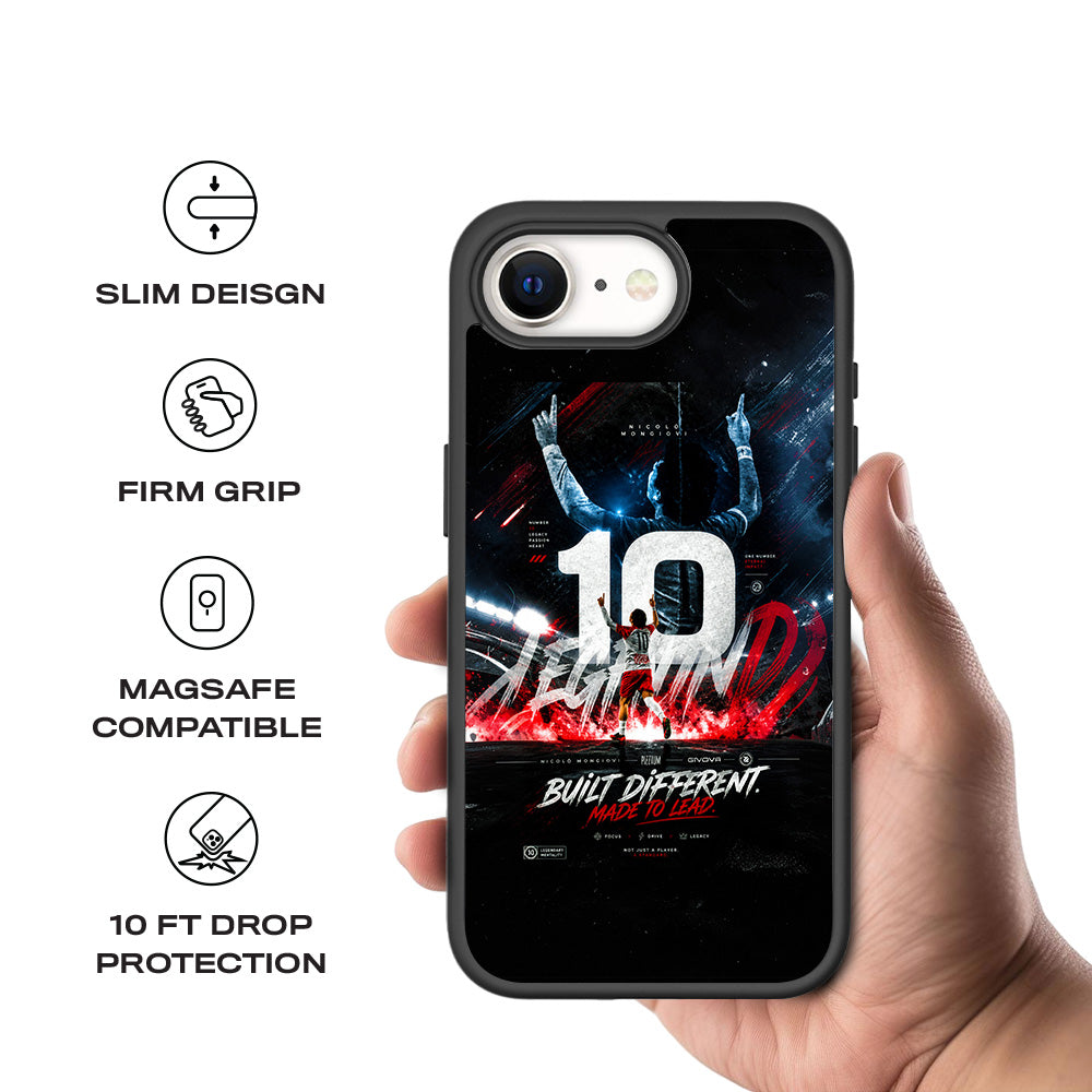 Number 10 Football Sports 3D Skin with Shockguard Armour Magsafe Case for Apple iPhone 16E