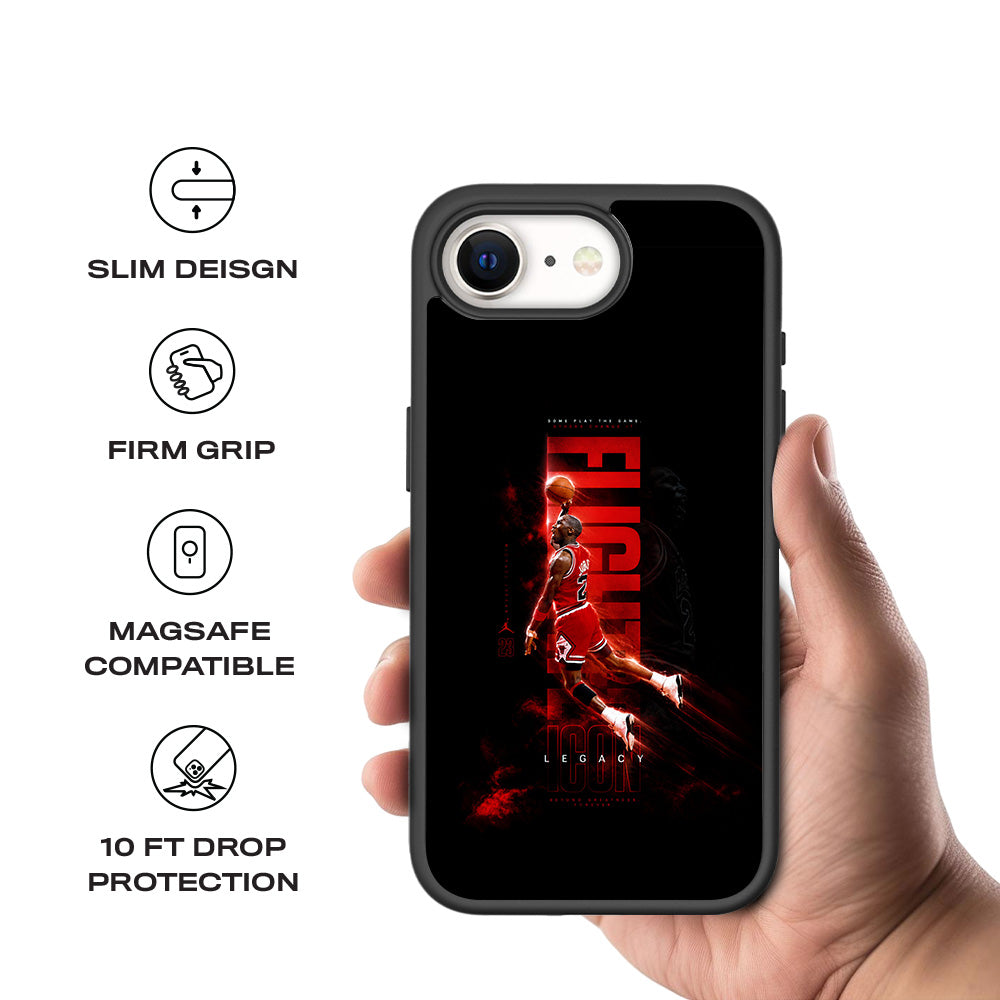 Jordan 23 Flight Sports 3D Skin with Shockguard Armour Magsafe Case for Apple iPhone 16E