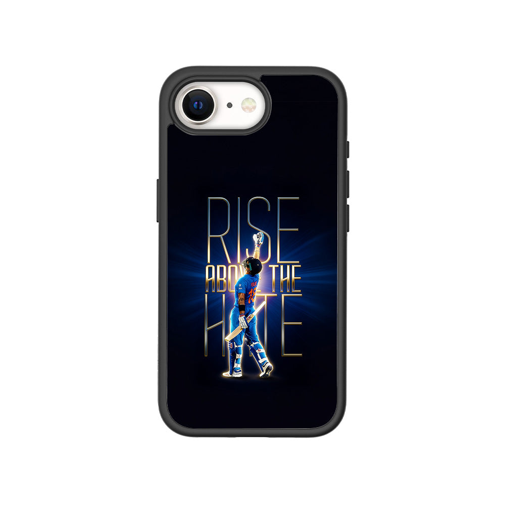 Rise Above The Hate Cricket Sports 3D Skin with Shockguard Armour Magsafe Case for Apple iPhone 16E