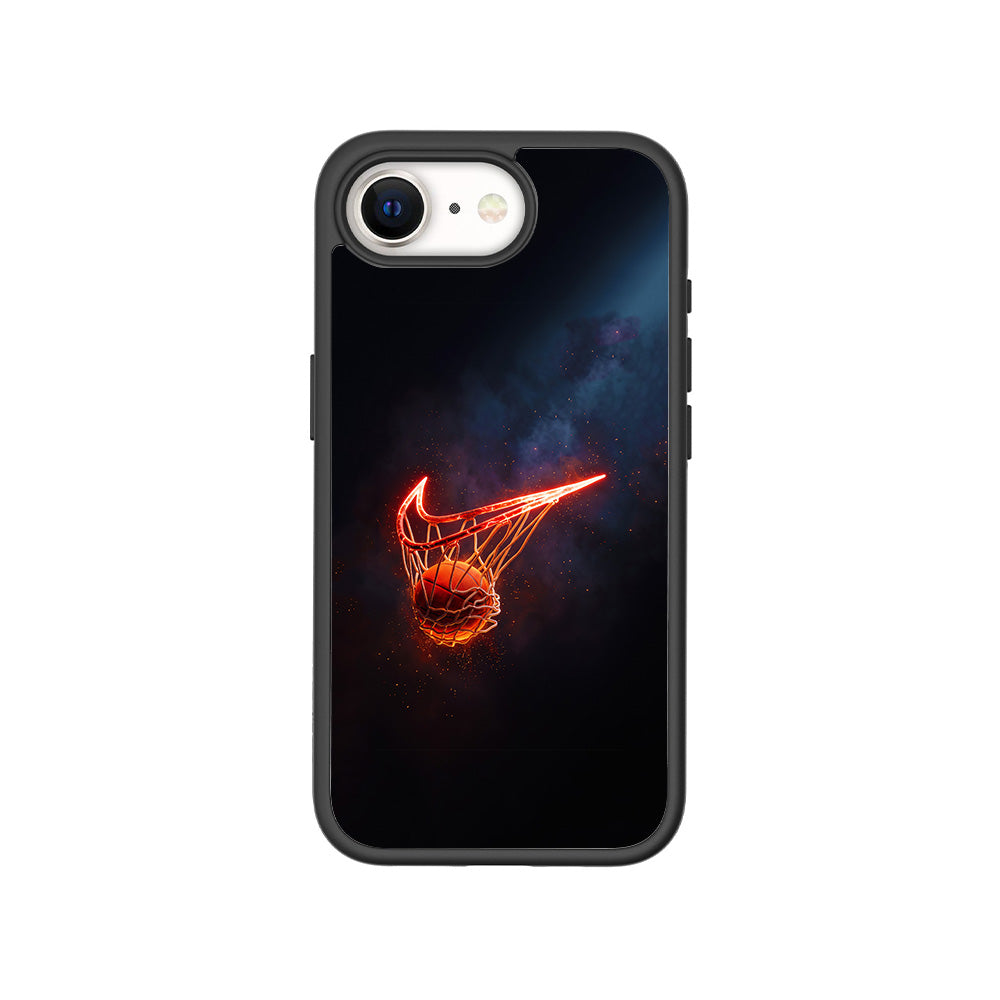 Basketball Nike Fire Sports 3D Skin with Shockguard Armour Magsafe Case for Apple iPhone 16E