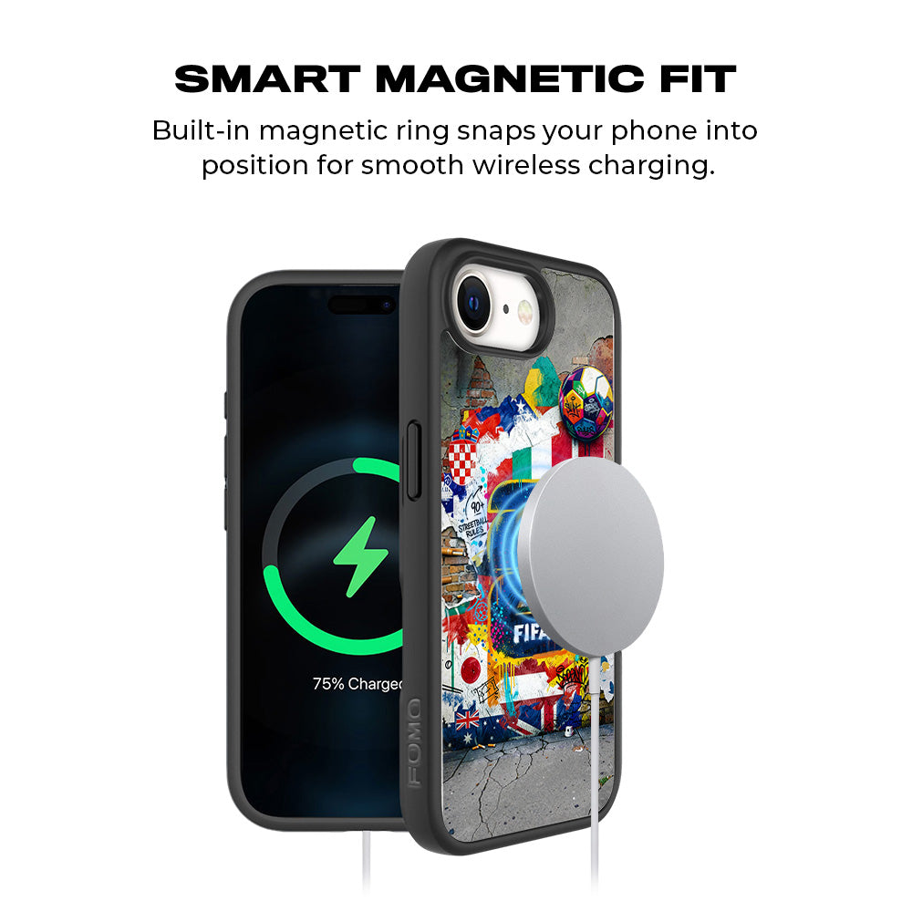 FIFA World Cup Streetstyle Sports 3D Skin with Shockguard Armour Magsafe Case for Apple iPhone 16E