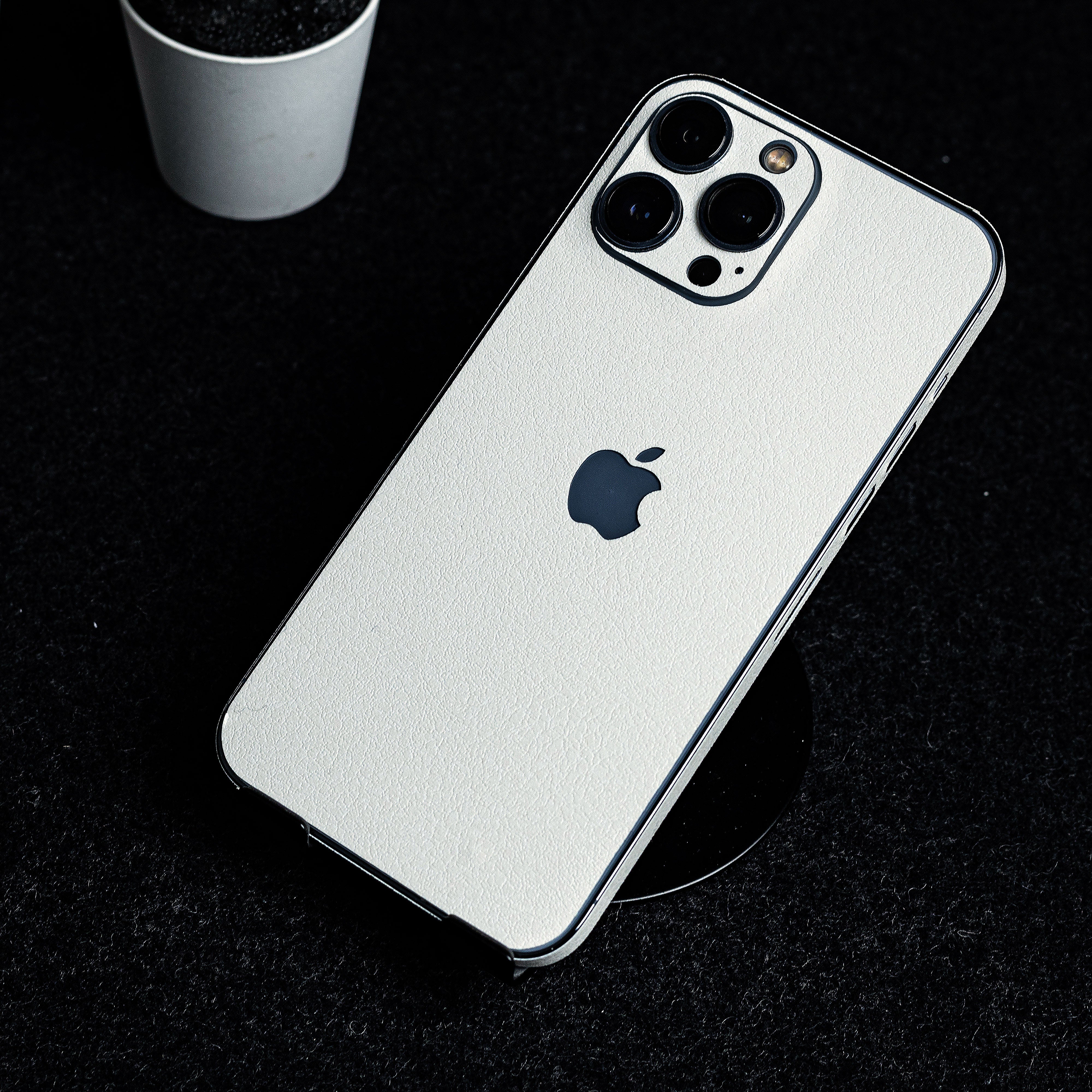 White Leather Texture Mobile Skin