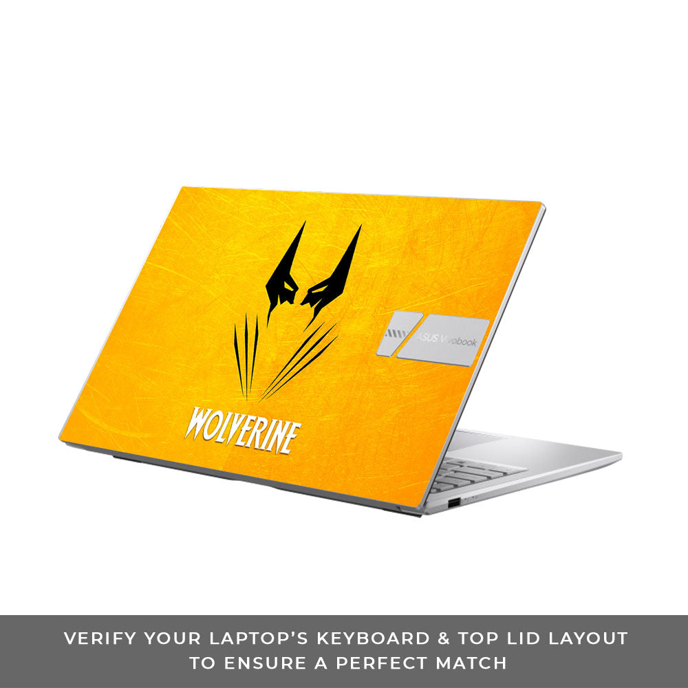 Wolverine with Yellow Background Asus VivoBook 15 X1504VA Laptop Skin