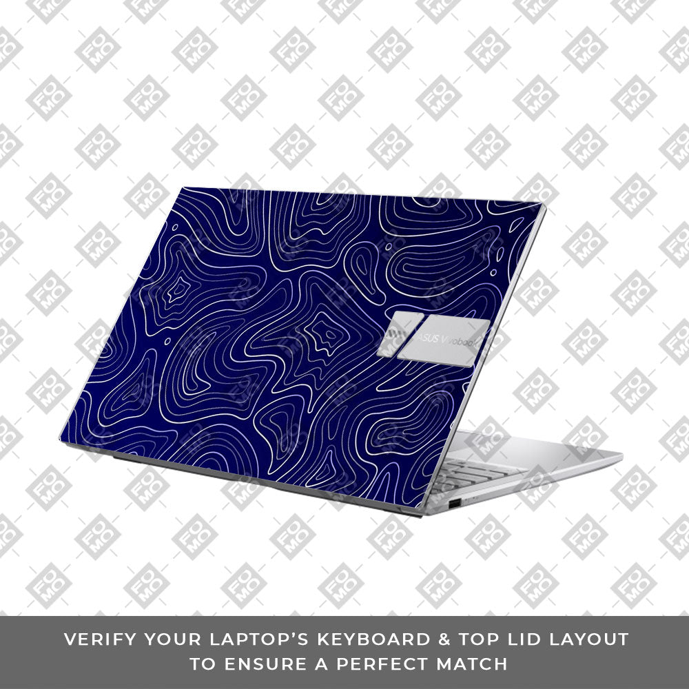 Deep Blue Contour Depths Asus VivoBook 15 X1504VA Laptop Skin