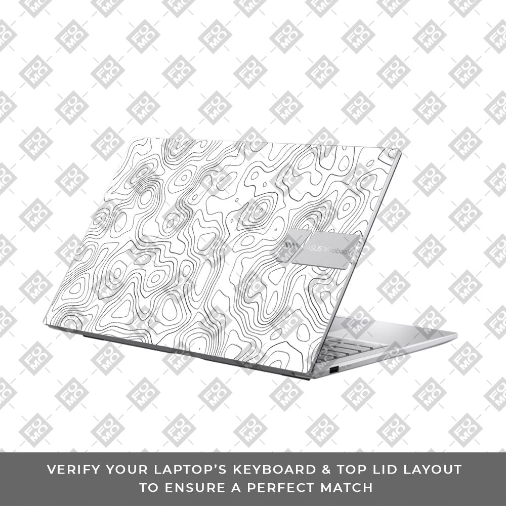 White Contour Design Asus VivoBook 15 X1504VA Laptop Skin