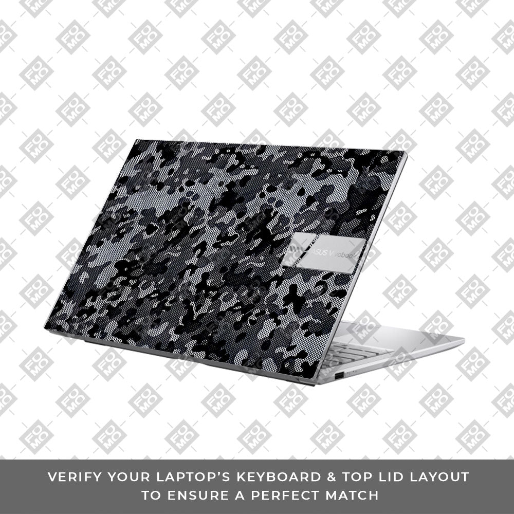 Stealth Grey Camo Asus VivoBook 15 X1504VA Laptop Skin