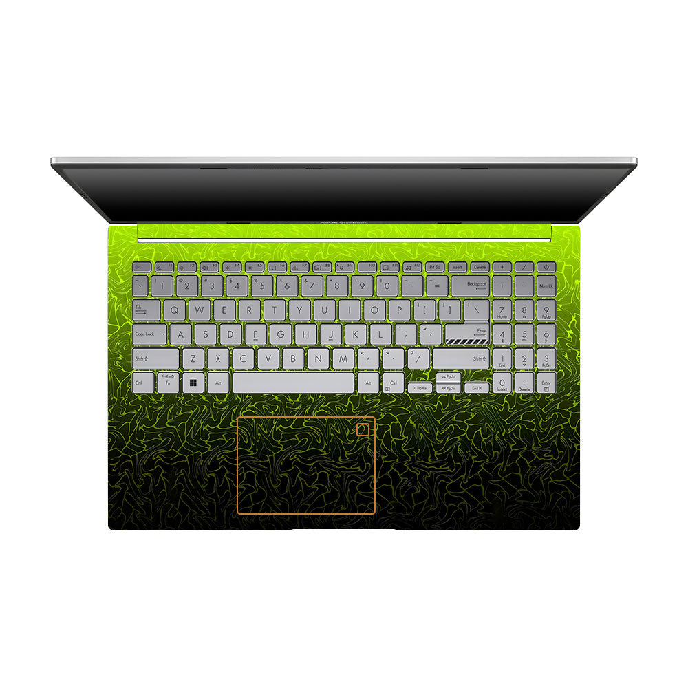 Lime Yellow to Black Gradient Asus VivoBook 15 X1504VA Laptop Skin