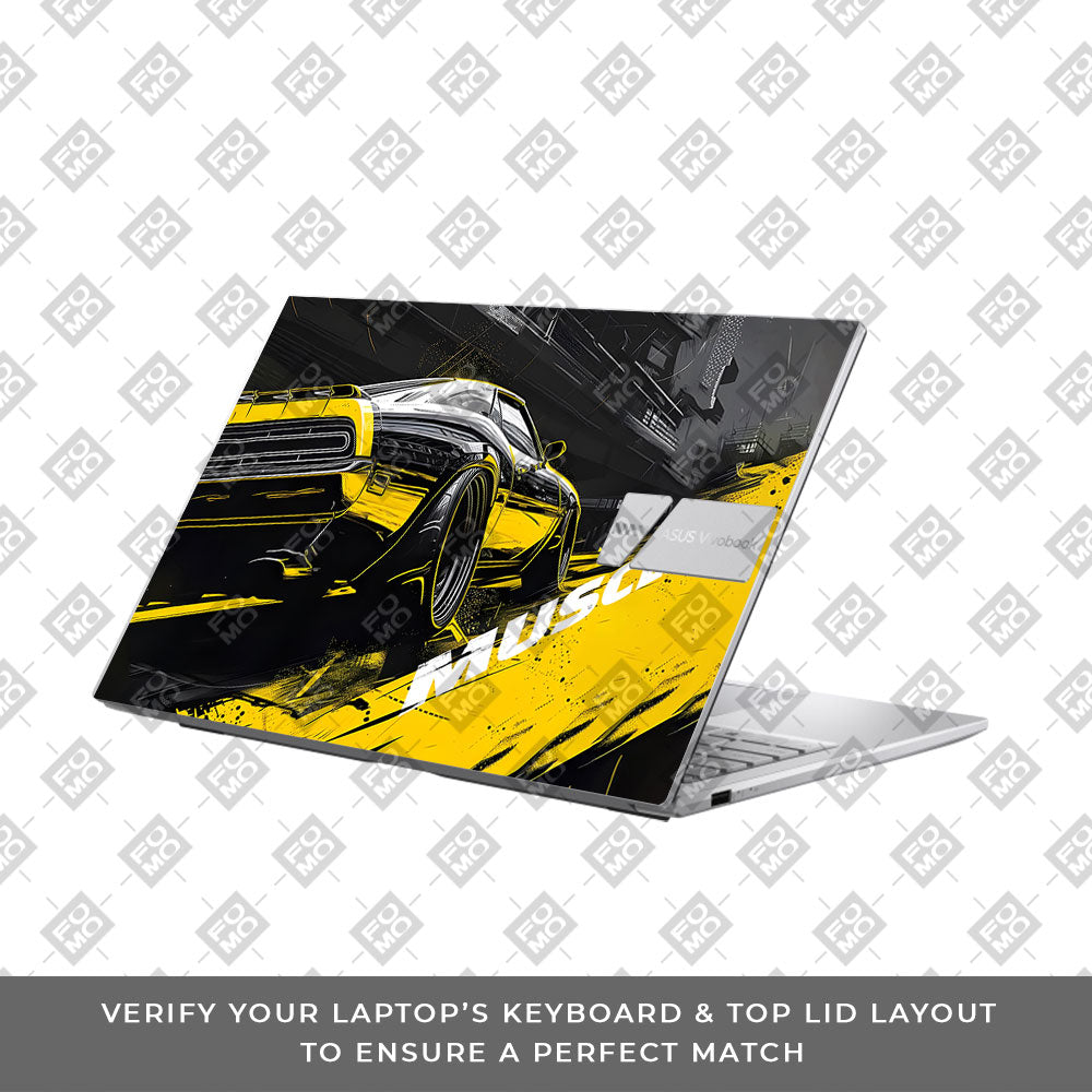Black Muscle Asus VivoBook 15 X1504VA Laptop Skin