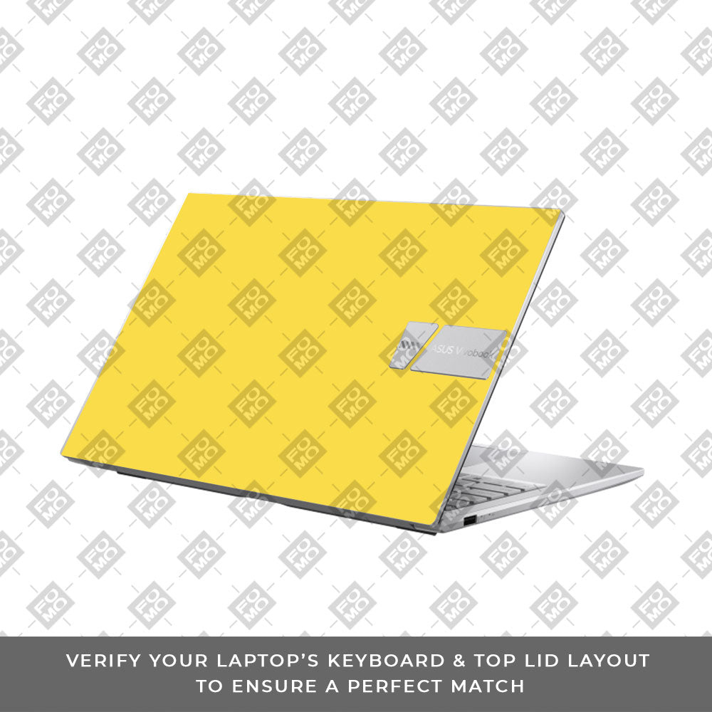 Textured Yellow Asus VivoBook 15 X1504VA Laptop Skin