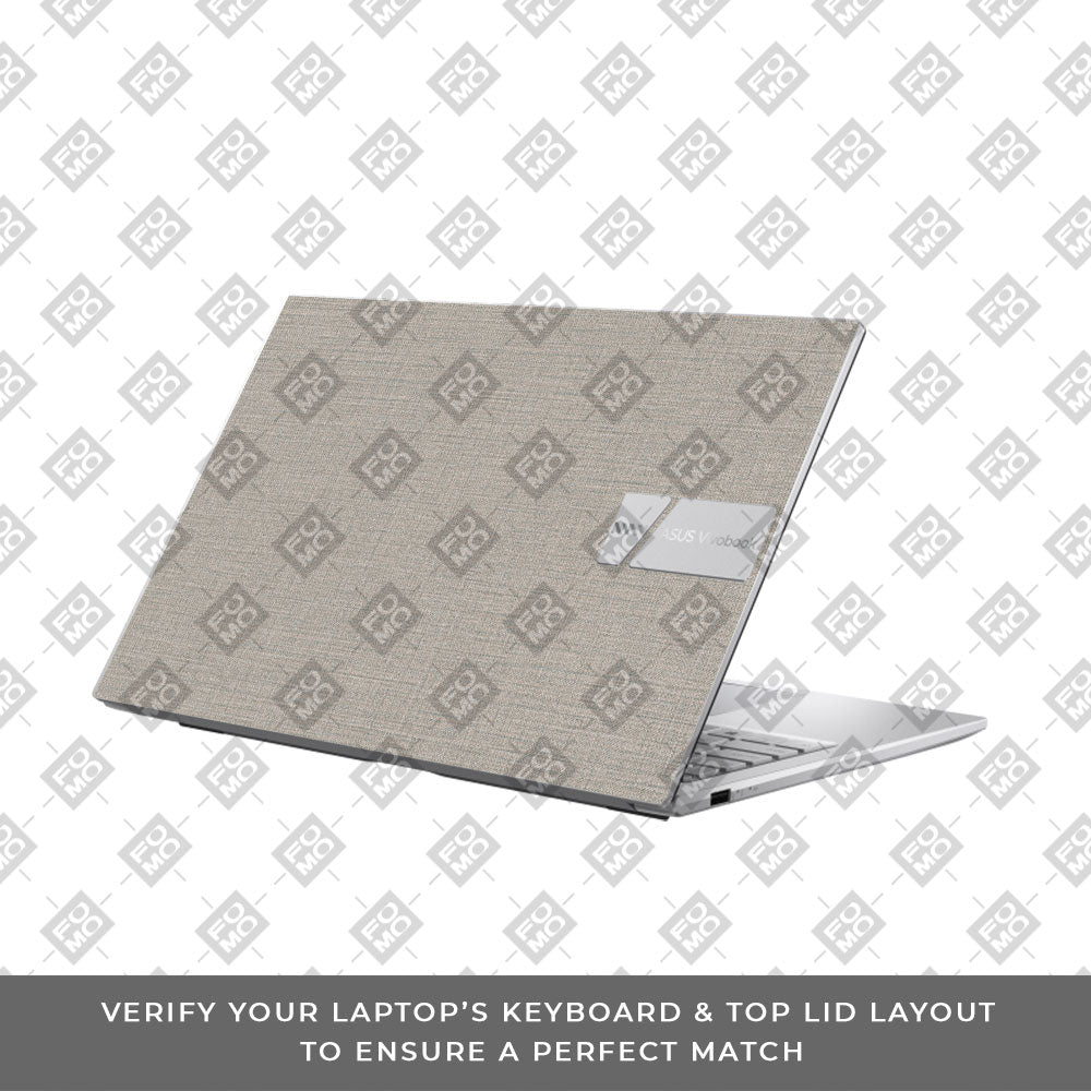 Textured Fabric Grey Asus VivoBook 15 X1504VA Laptop Skin