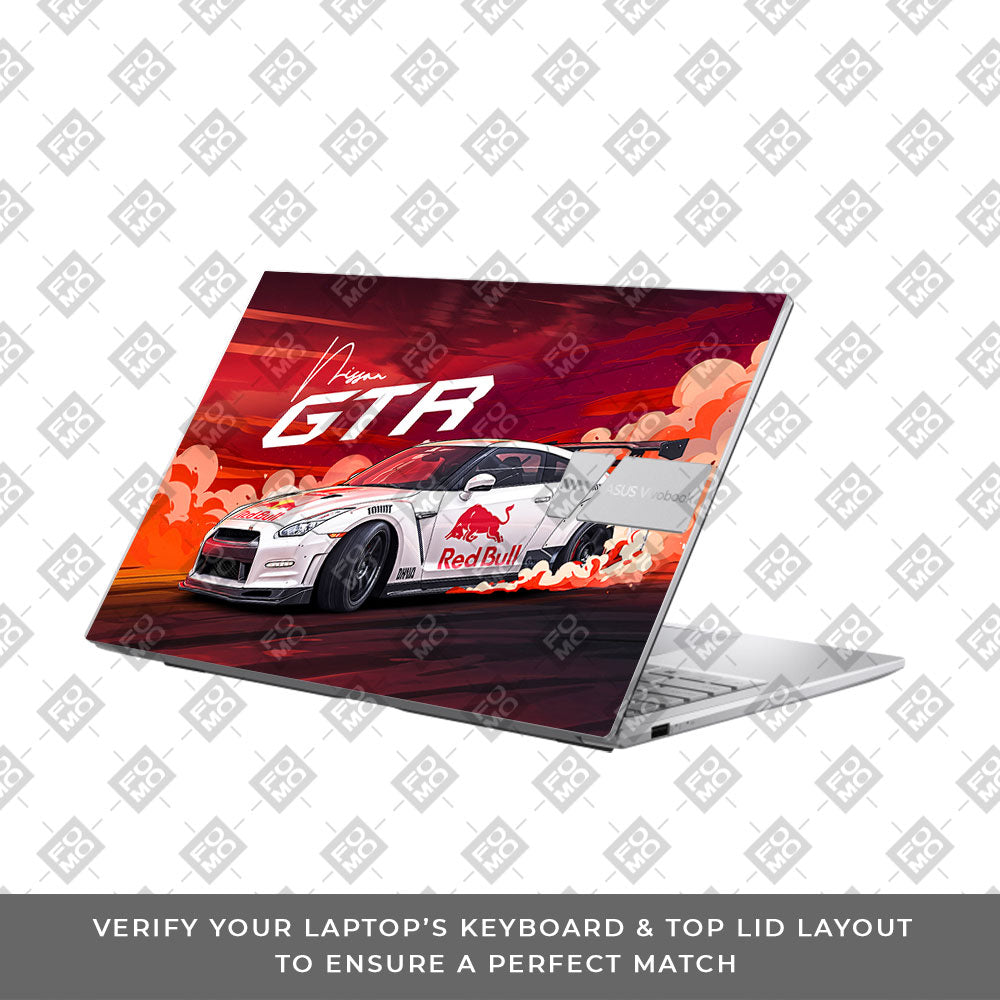 Nissan GTR Red Bull Drift Fury Asus VivoBook 15 X1504VA 3D Laptop Skin