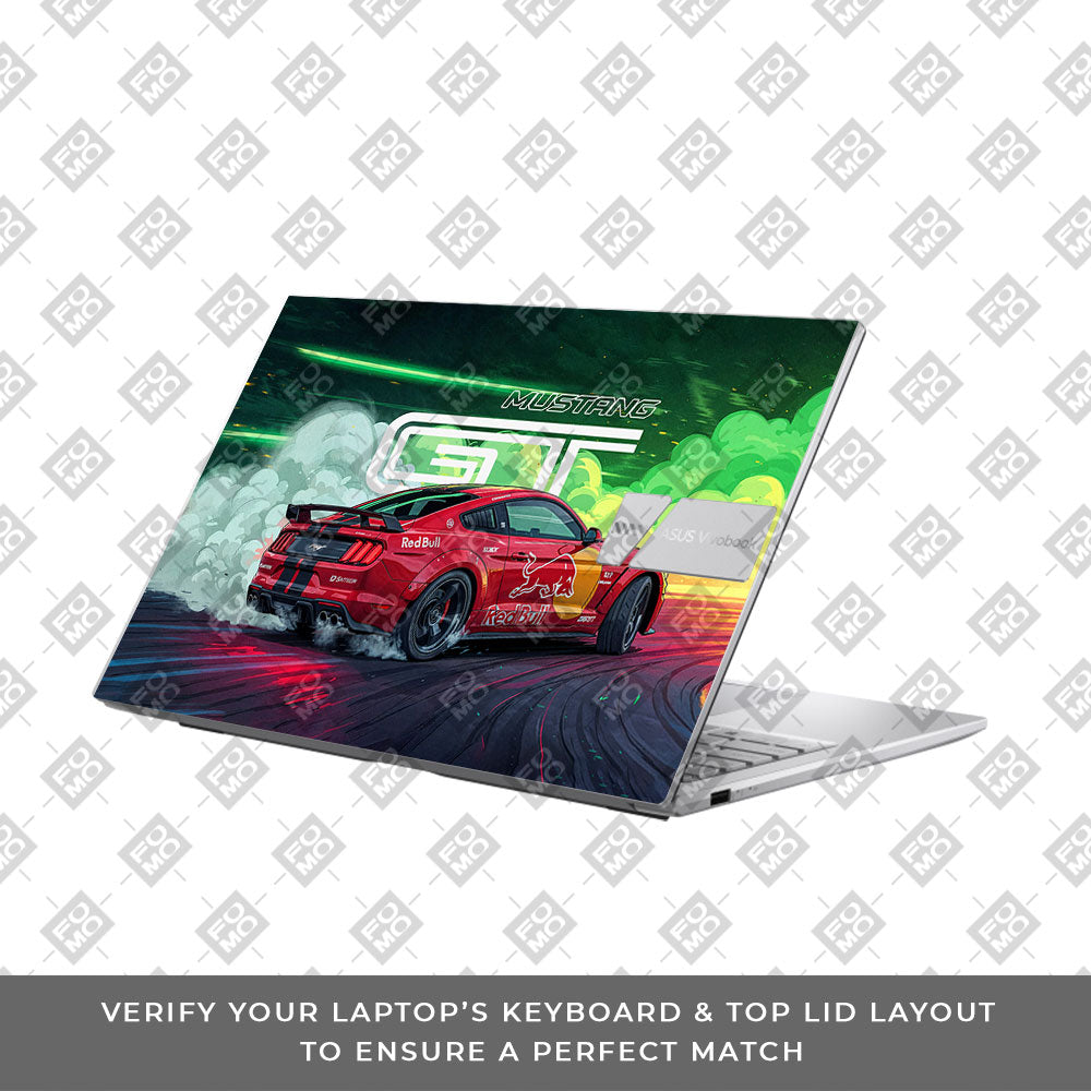 Mustang GT Red Bull Drift Beast Asus VivoBook 15 X1504VA Laptop Skin