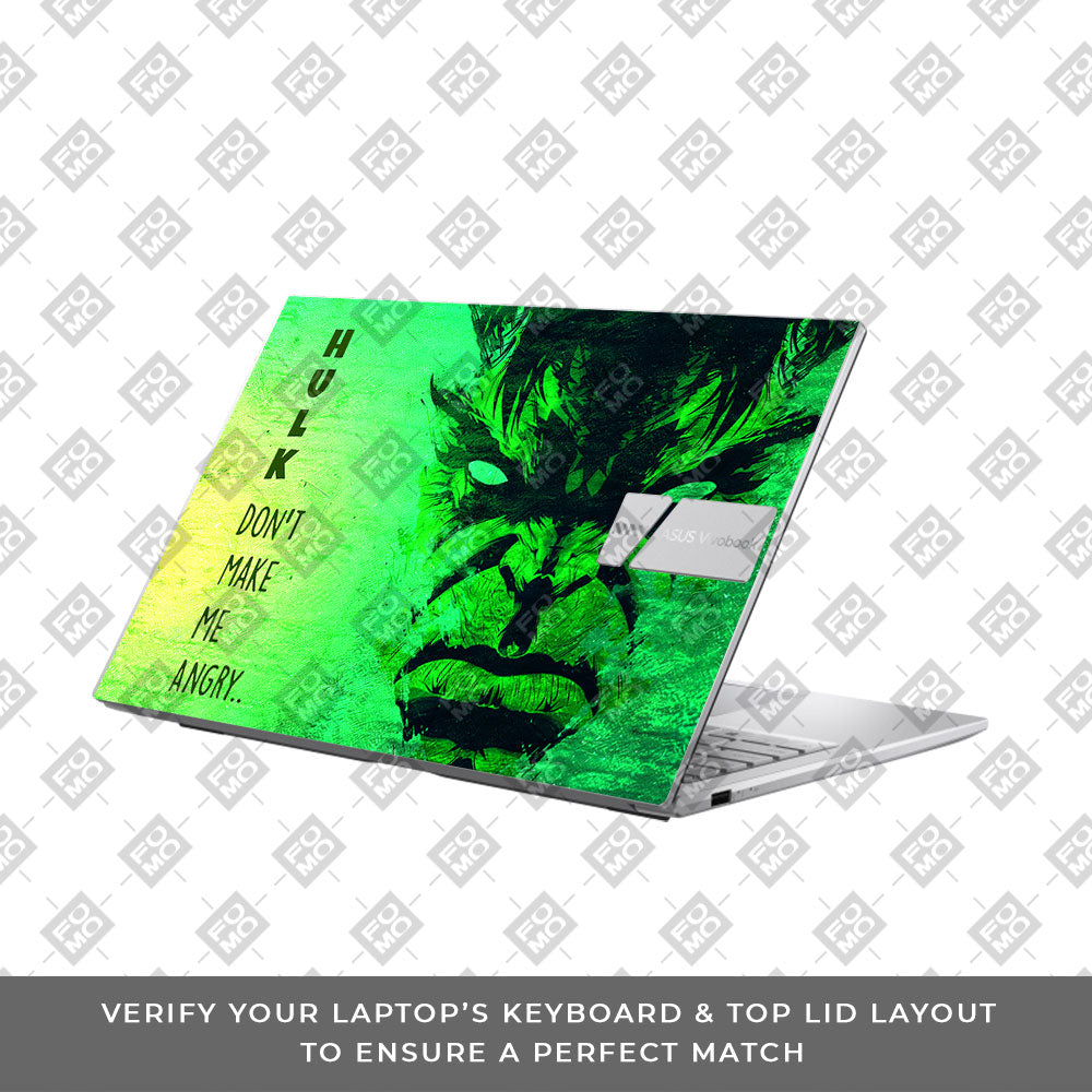 Hulk Don't Make Me Angry Asus VivoBook 15 X1504VA Laptop Skin