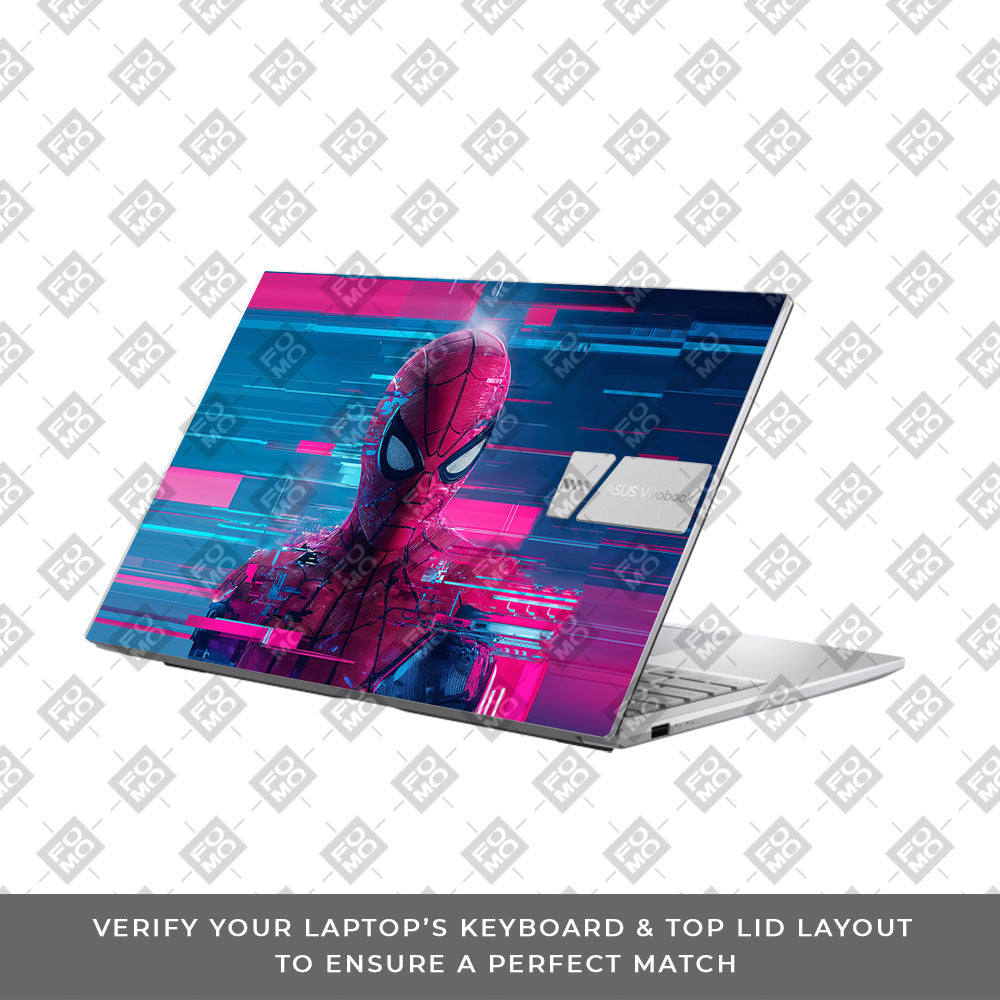 Glitch Spider Neon Web Asus VivoBook 15 X1504VA Laptop Skin
