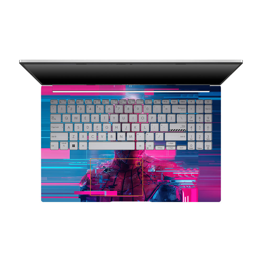 Glitch Spider Neon Web Asus VivoBook 15 X1504VA Laptop Skin