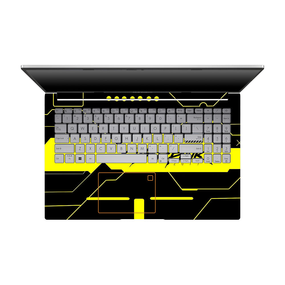 Cyberpunk Yellowline Grid Asus VivoBook 15 X1504VA Laptop Skin